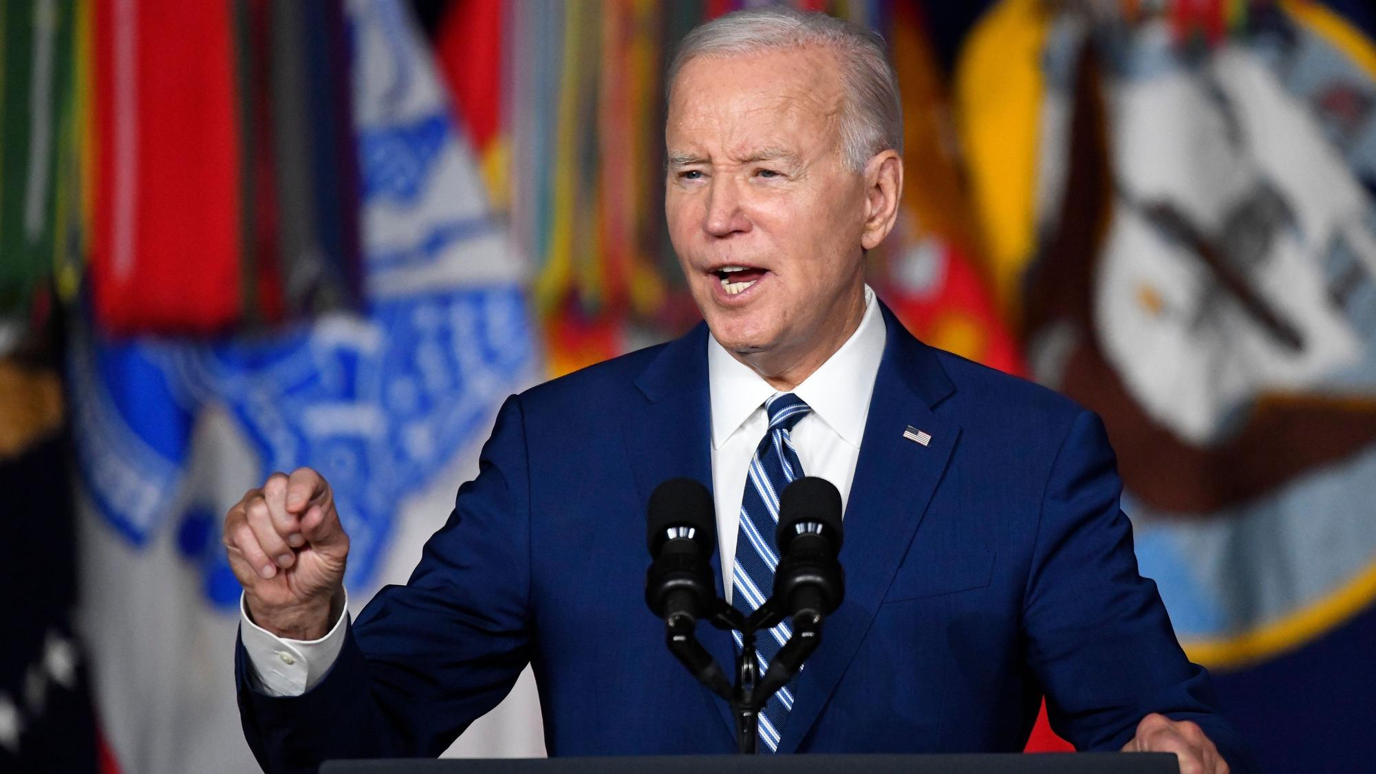 US-Präsident Joe Biden während einer Rede.
