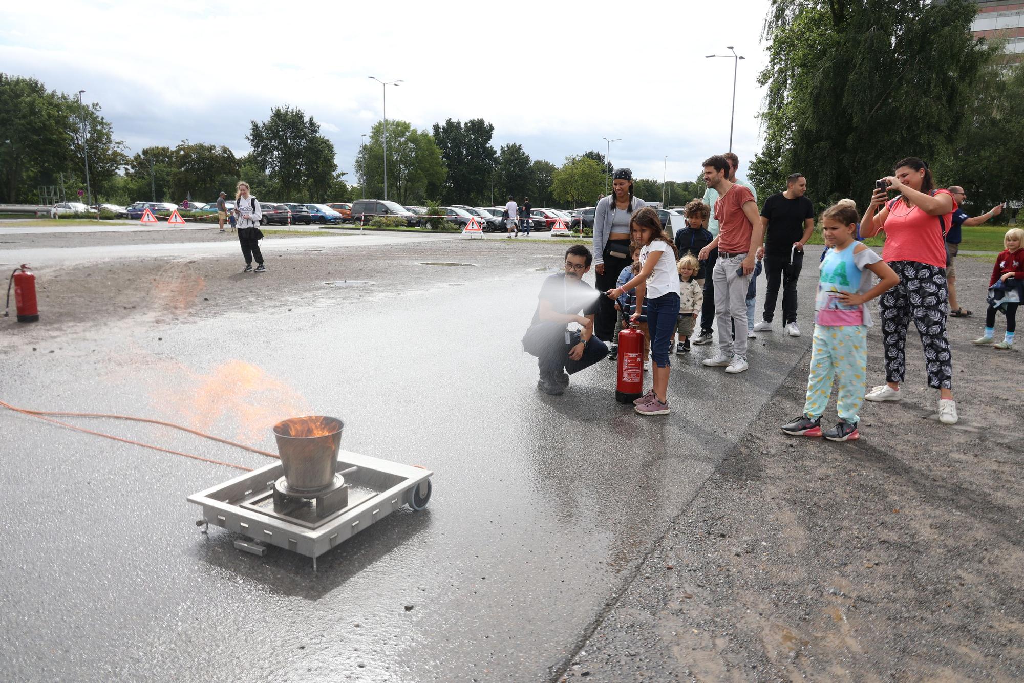 Chempark-Blaulicht-Event in Leverkusen.