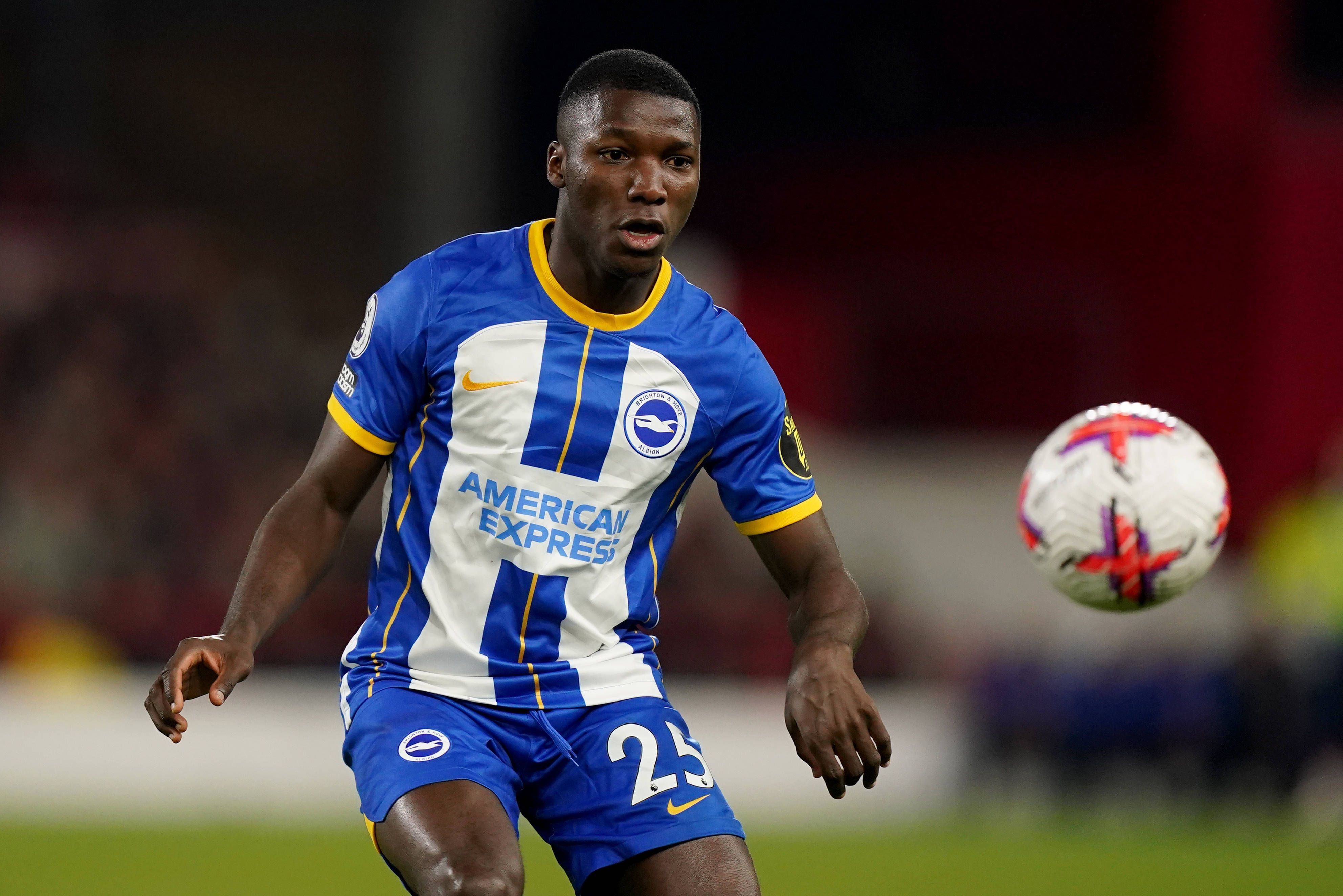 Moises Caicedo im Einsatz für seinen alten Verein Brighton Hove Albion.