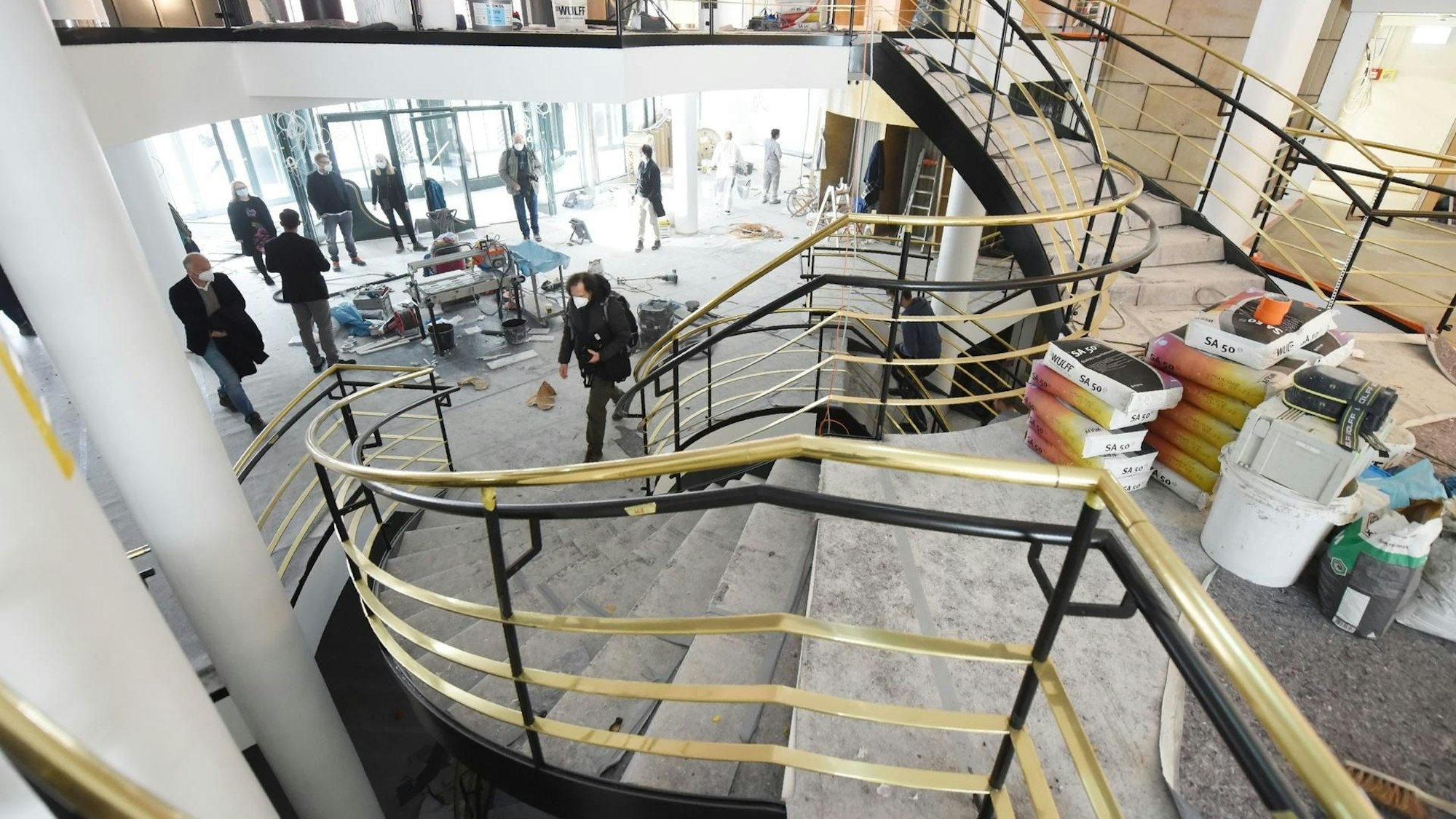 Das Archivbild zeigt die Umbauarbeiten im früheren Modehaus Sauer, in dem das Stadtmuseum ab Herbst 2023 eröffnen soll.