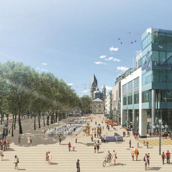 Mögliche Zukunftsvisualisierung des Neumarkts
