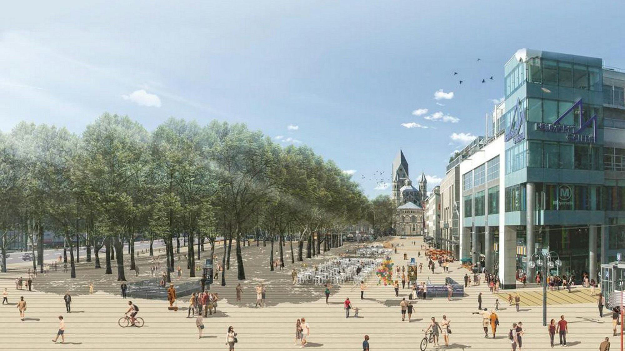 Eine Visualisierung des Neumarkts ohne Gleise