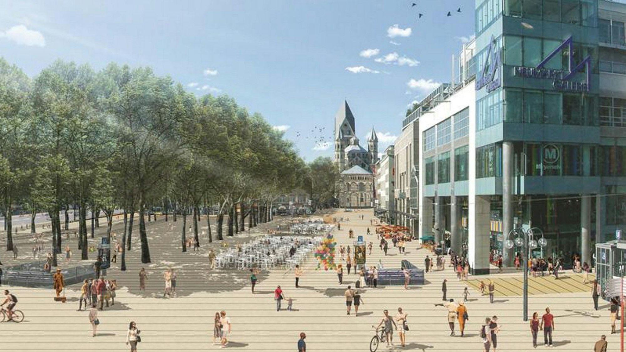 Mögliche Zukunftsvisualisierung des Neumarkts