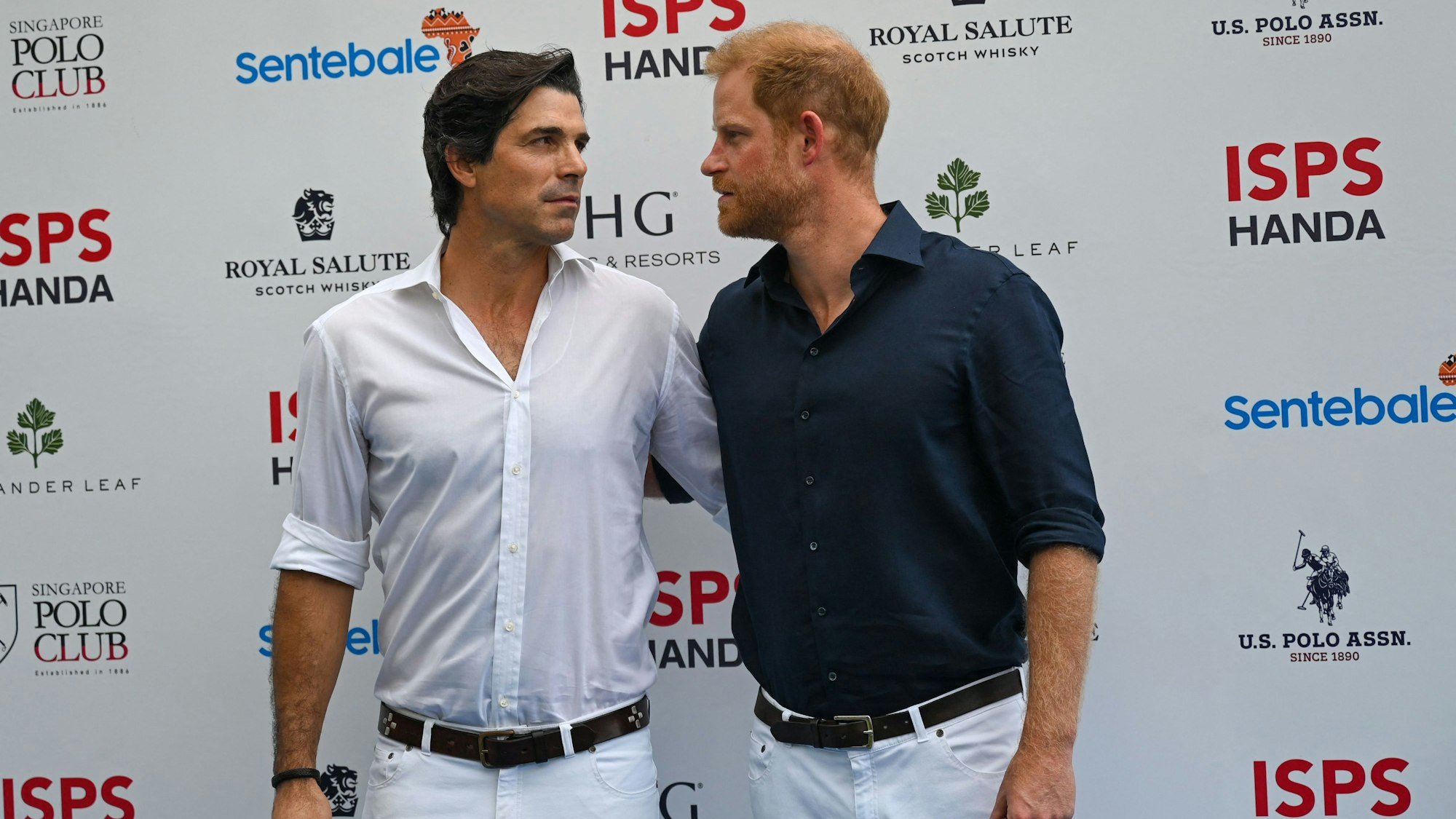 Nacho Figueras und Prinz Harry beim Foto-Call.