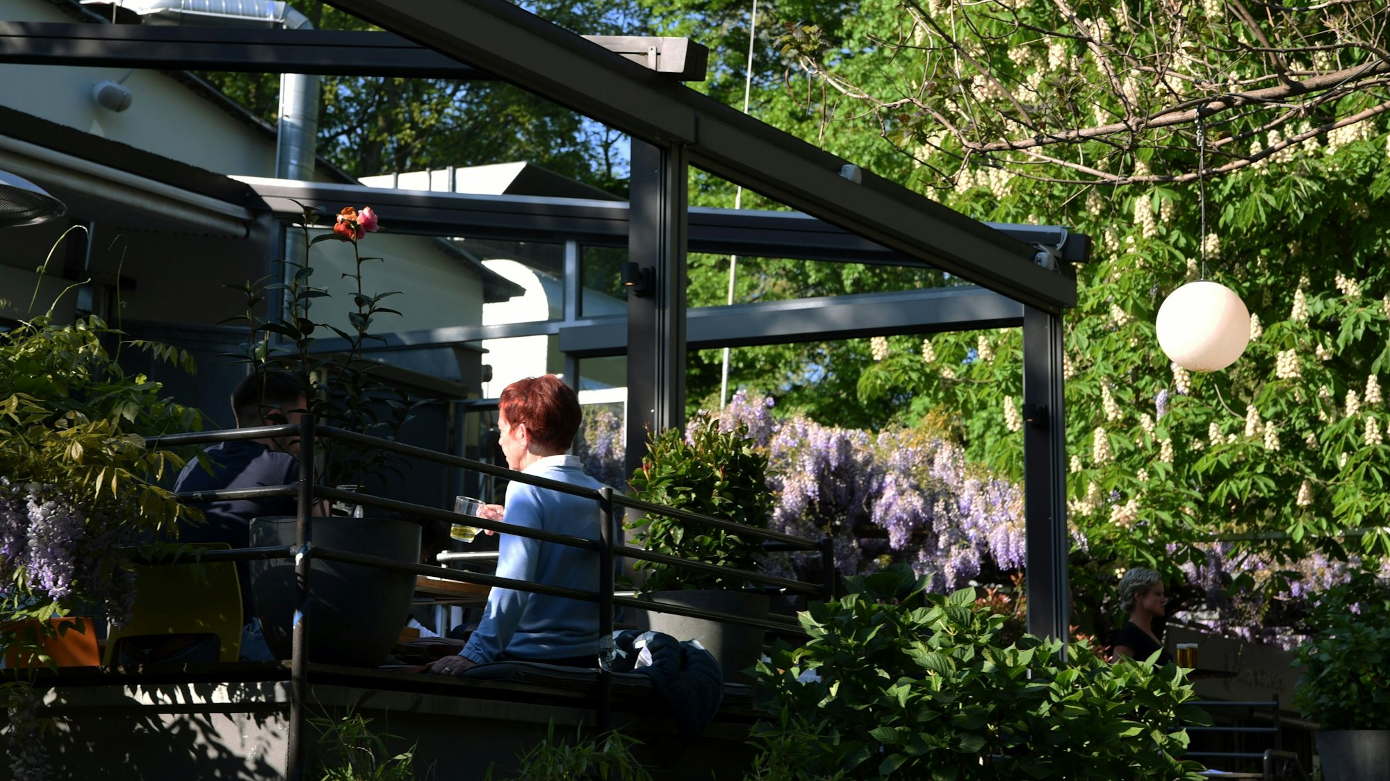 Biergarten im Stadtgarten.