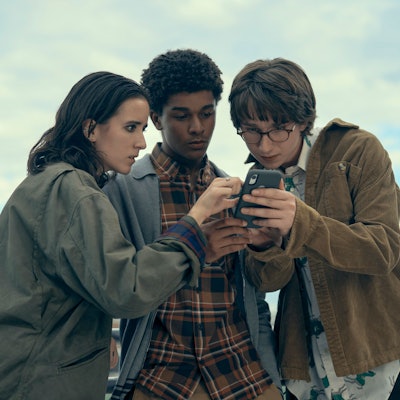 Abby Corrigan (Ema Winslow), Jaden Michael (Mickey Bolitar), Adrian Greensmith (Arthur "Spoon" Spindell)