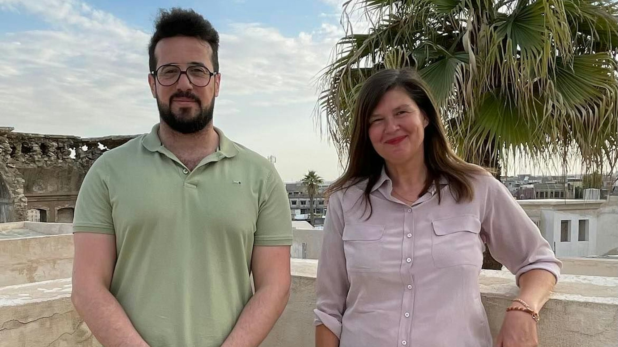 Mowafaq Abdulmuati und Kristina Koch von Cologne Cares