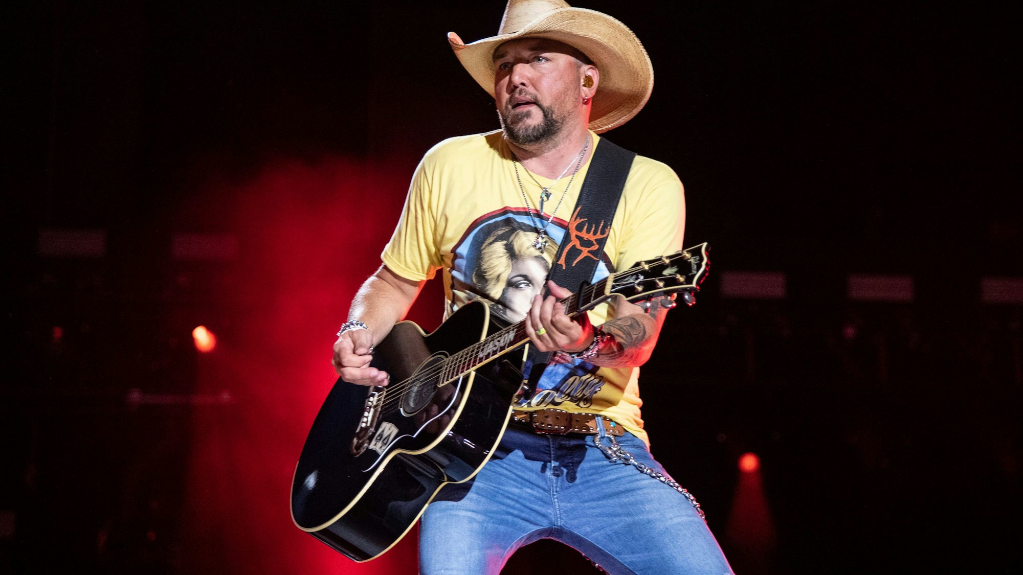 US-Countrysänger Jason Aldean bei einem Auftritt in Nashvile in 2022.