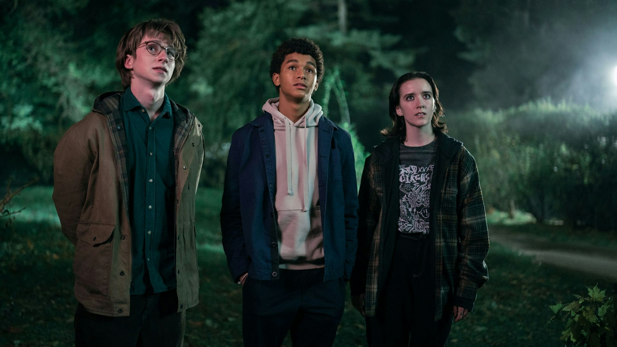 Adrian Greensmith (Arthur "Spoon" Spindell), Jaden Michael (Mickey Bolitar), Abby Corrigan (Ema Winslow)