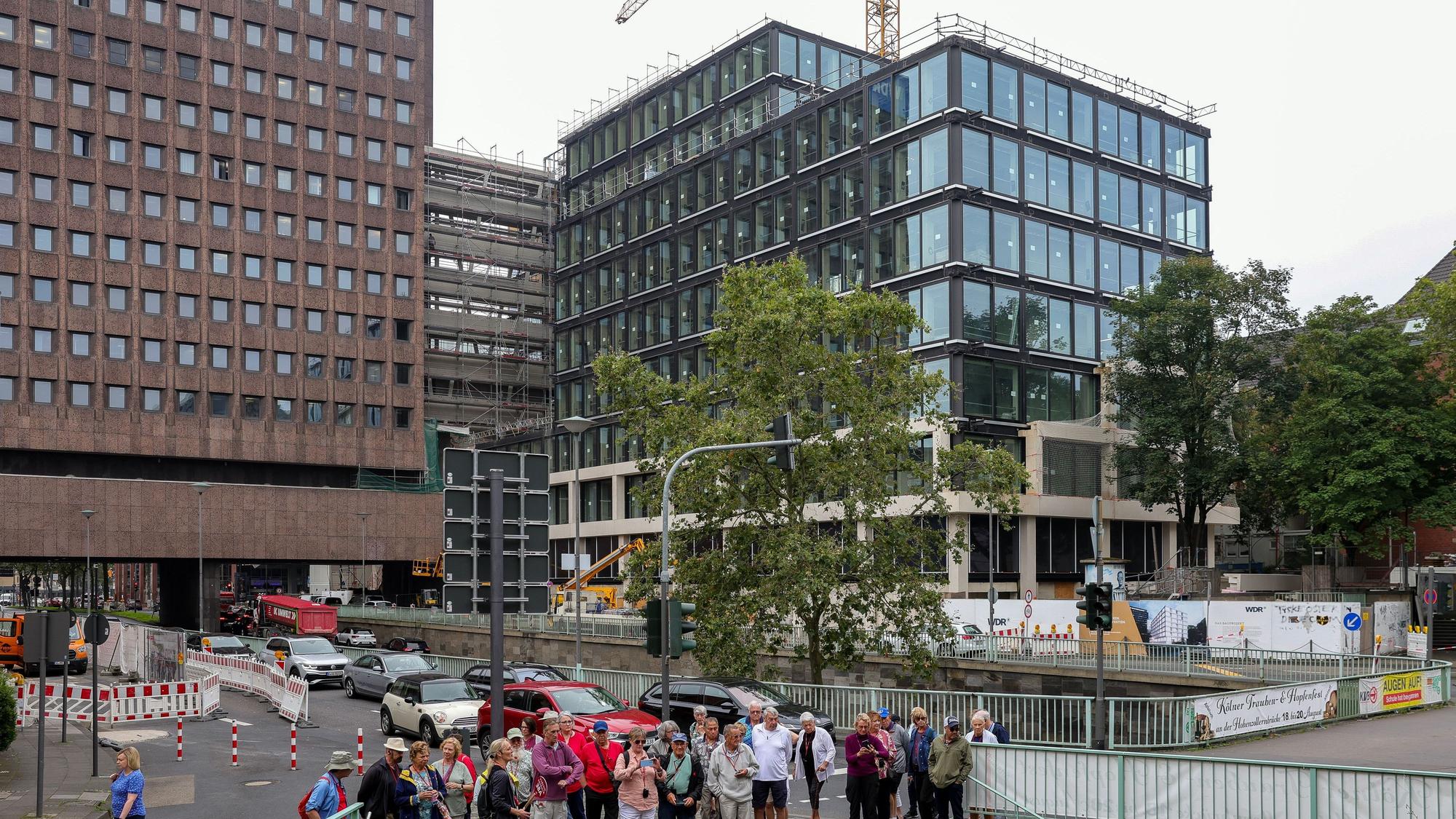 Das Bild zeigt die Baustelle des WDR-Filmhaus an der Nord-Süd-Fahrt.