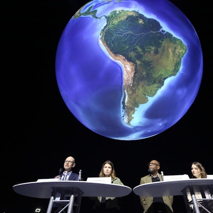 Ansicht der Erdkugel - hier mit dem Subkontinent Südamerika