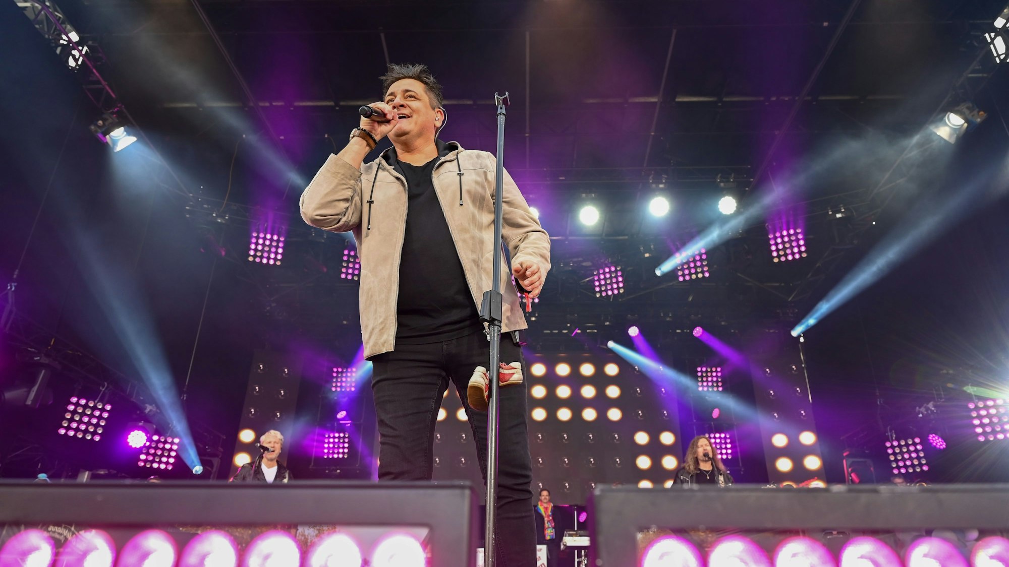 Die Domstürmer beim Sessionsauftakt am Heumarkt 2022.