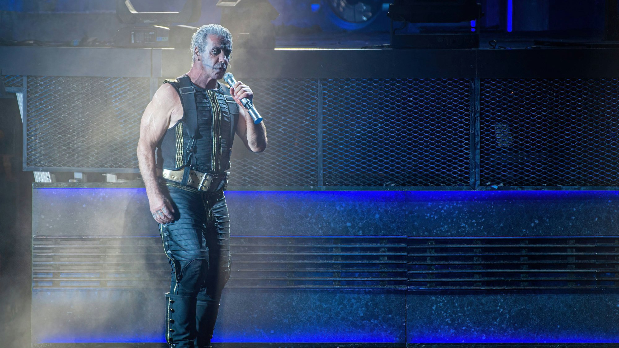 Lindemann bei einem Rammstein-Konzert in Aarhus.