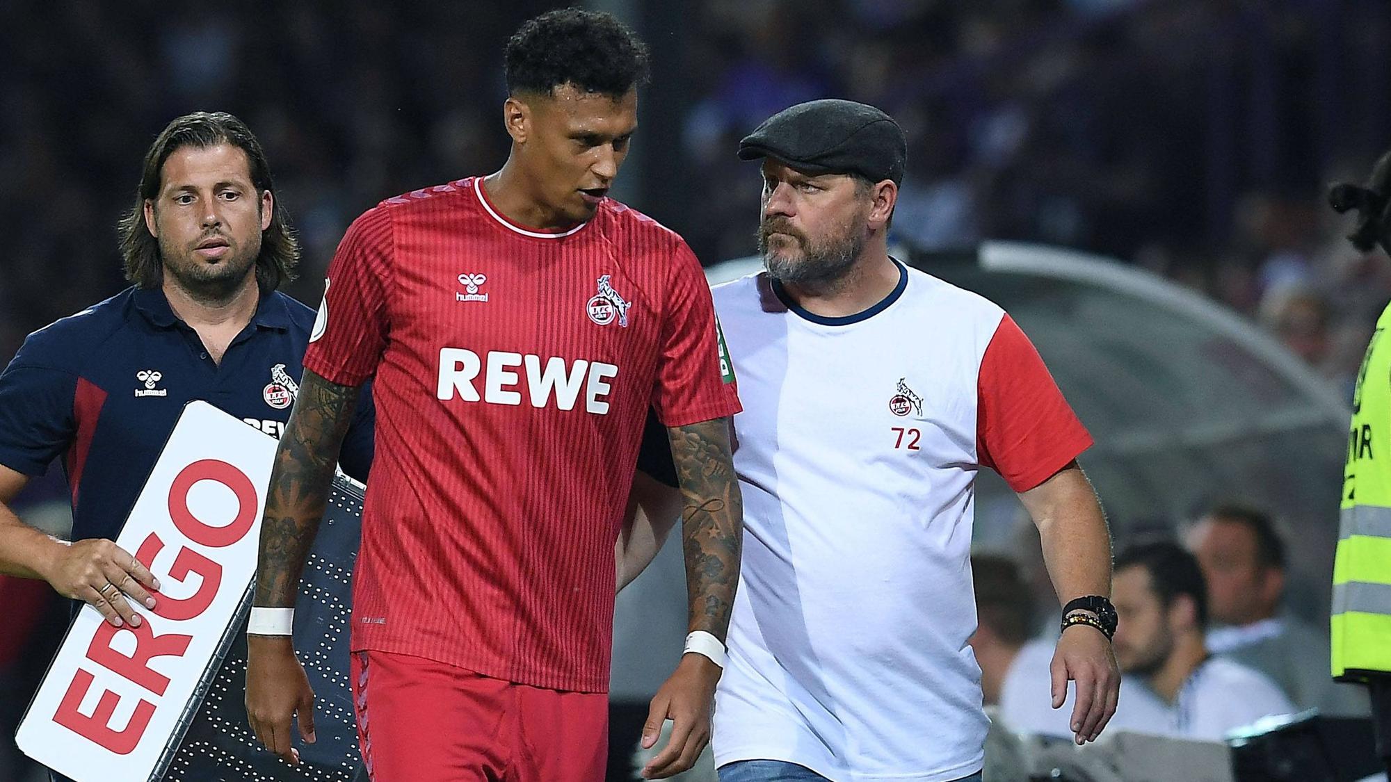Davie Selke muss beim Pokalspiel in Osnabrück früh vom Feld, nun hofft der FC-Stürmer, fit zu werden für Dortmund.