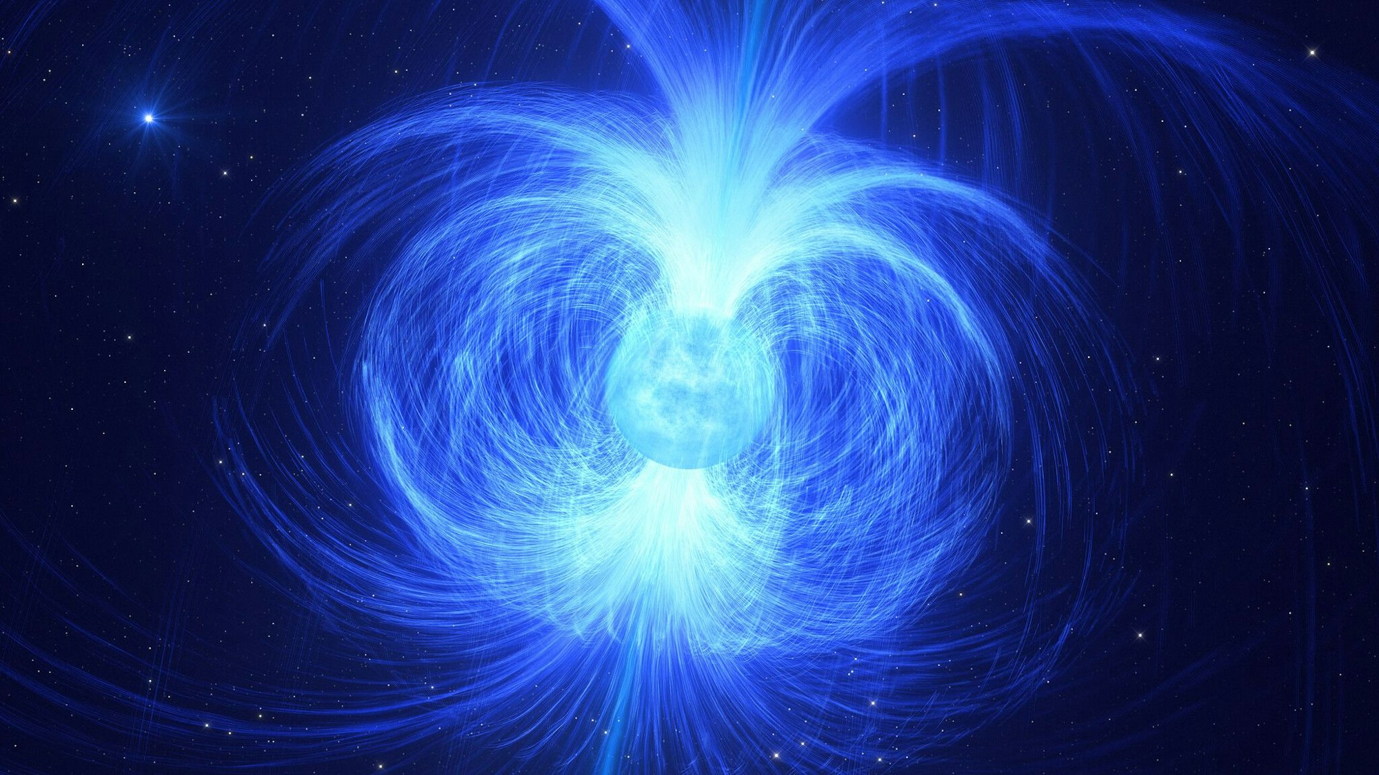 Eine künstlerische Darstellung der neuen Sternart HD 45166 im Sternbild Einhorn, 3000 Lichtjahre von der Erde entfernt.