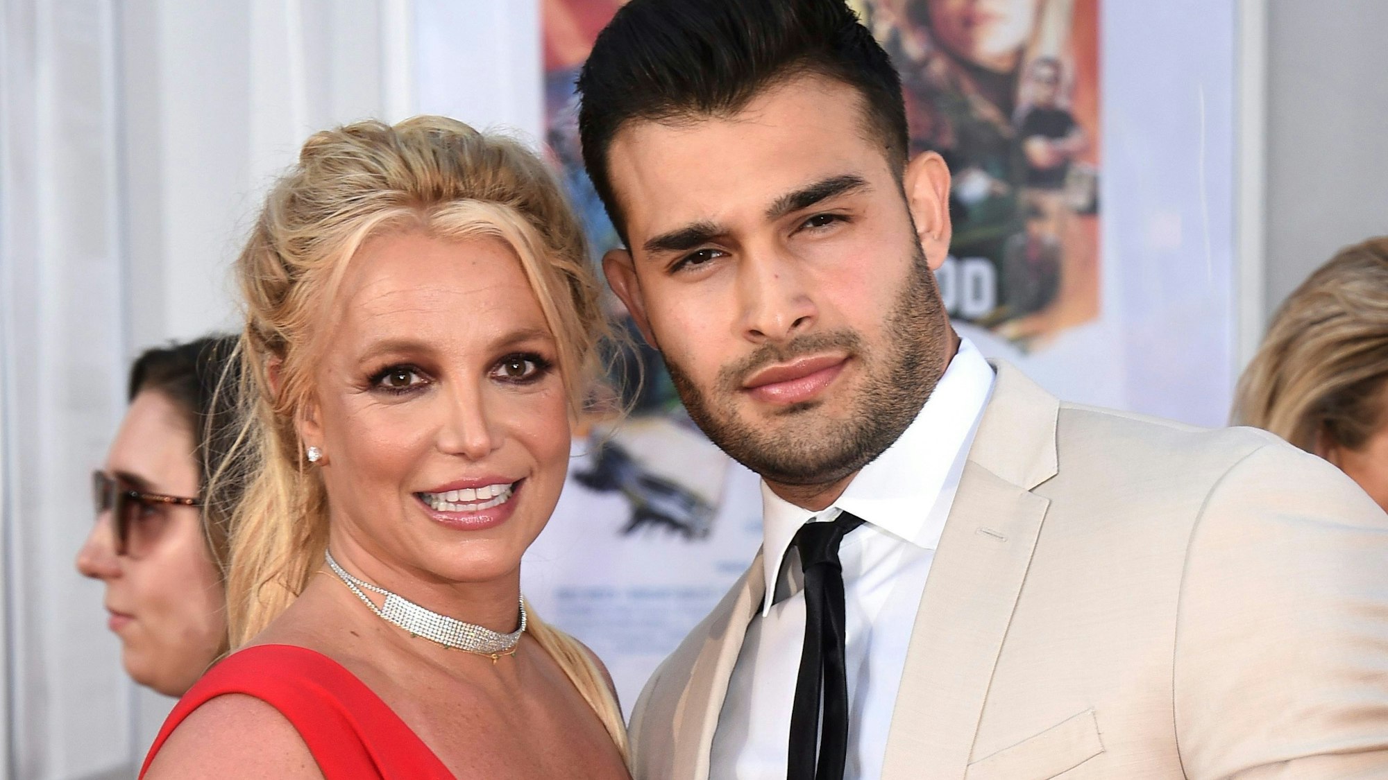 Britney Spears und Sam Asghari bei der Premiere von „Once Upon a Time in Hollywood“.