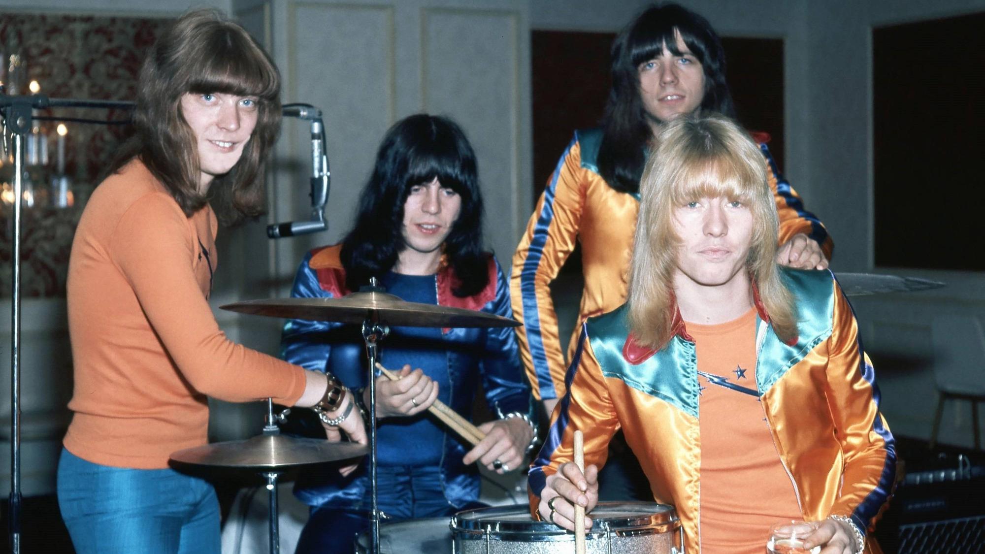 Mitglieder der britischen Glam-Rock-Band The Sweet.