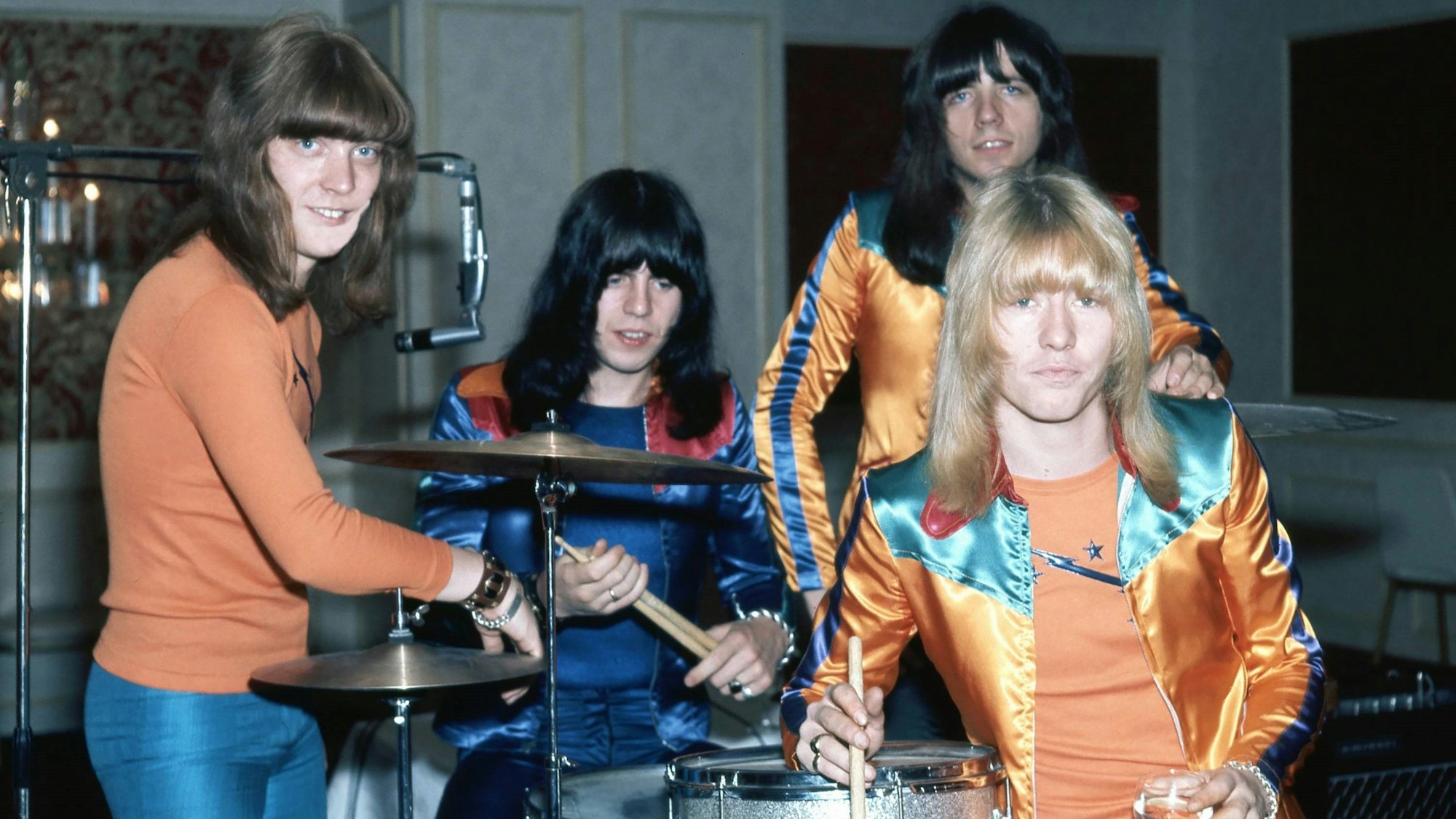 Mitglieder der britischen Glam-Rock-Band The Sweet.