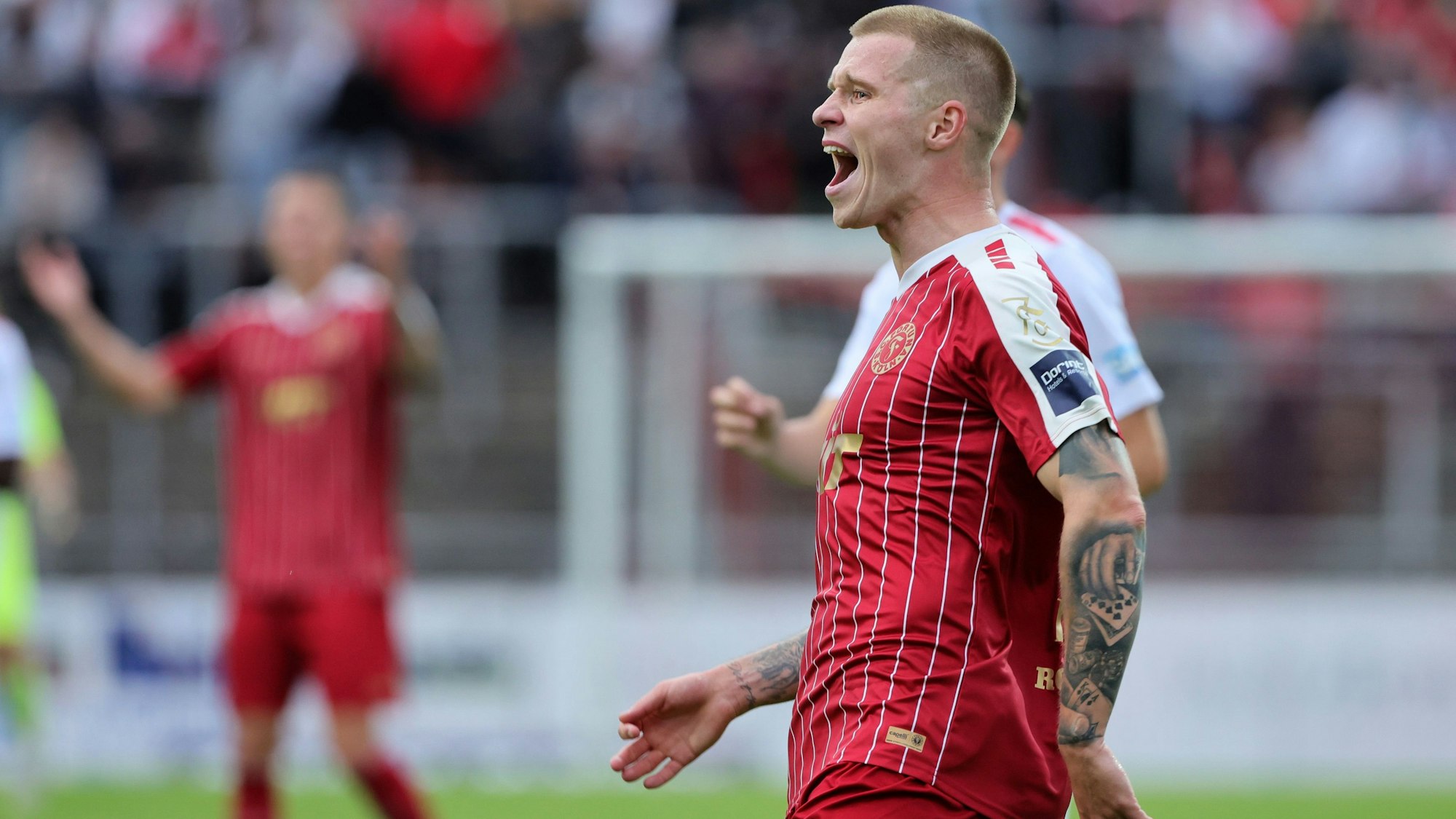 SC Fortuna Köln vs. 1. FC Köln U21, 4.Liga,
Angelo Langer (Fortuna), 01.08.2023, Bild: Herbert Bucco
