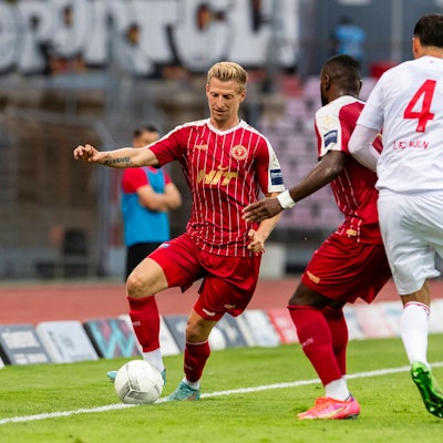 Regionalliga West: SC Fortuna Koeln - 1. FC Koeln U21, U 21 01.08.2023 Dominik Ernst Fortuna Koeln, 2, Regionalliga West, 1. Spieltag, SC Fortuna Koeln - 1. FC Koeln U21, am 01.08.2023, Suedstadion, Koeln *** Regionalliga West SC Fortuna Koeln 1 FC Koeln U21, 01 08 2023 Dominik Ernst Fortuna Koeln, 2 , Regionalliga West, 1 Matchday, SC Fortuna Koeln 1 FC Koeln U21, on 01 08 2023, Suedstadion, Koeln Copyright: xBEAUTIFULxSPORTS/Meuselx
