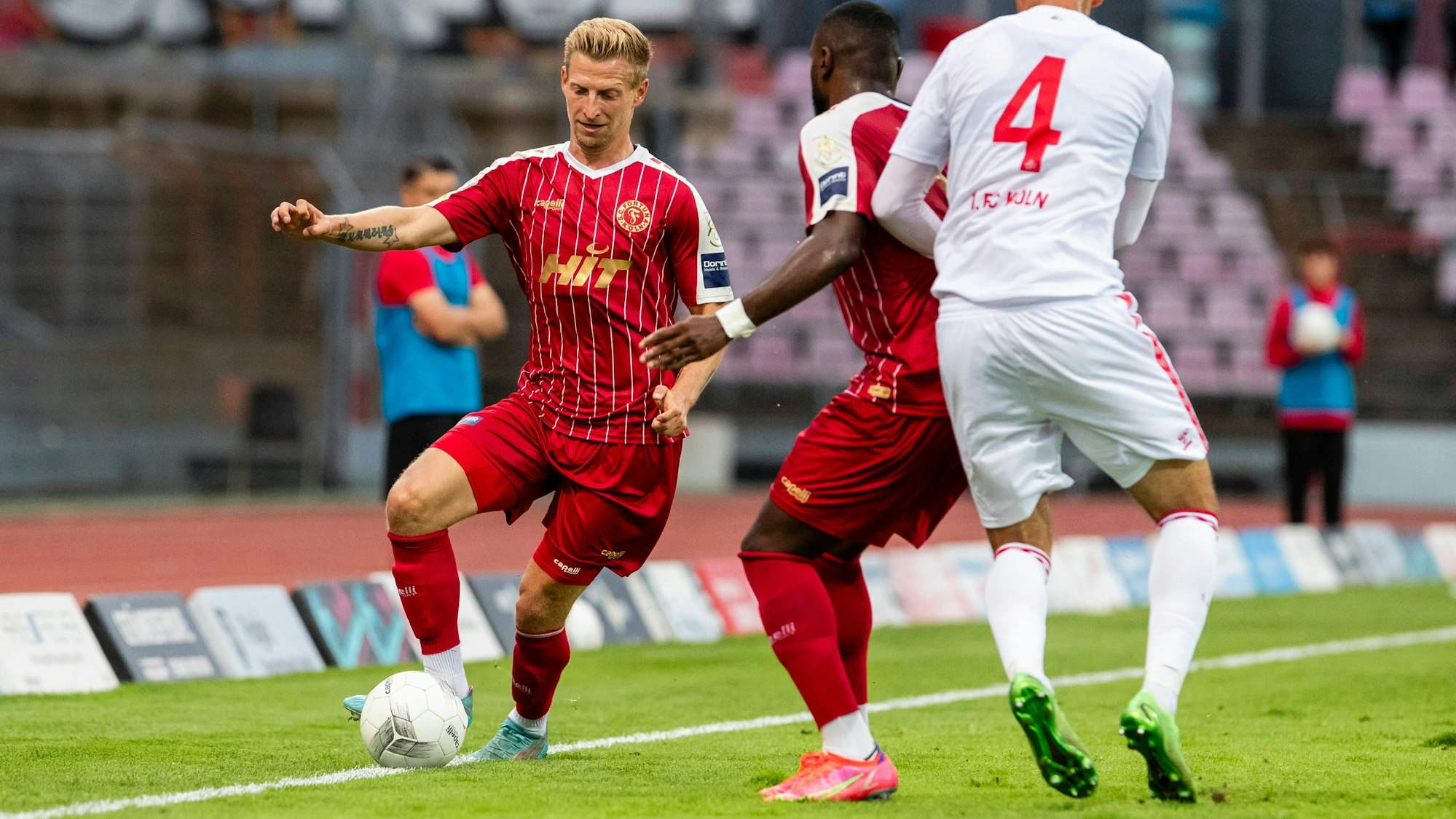 Regionalliga West: SC Fortuna Koeln - 1. FC Koeln U21, U 21 01.08.2023 Dominik Ernst Fortuna Koeln, 2, Regionalliga West, 1. Spieltag, SC Fortuna Koeln - 1. FC Koeln U21, am 01.08.2023, Suedstadion, Koeln *** Regionalliga West SC Fortuna Koeln 1 FC Koeln U21, 01 08 2023 Dominik Ernst Fortuna Koeln, 2 , Regionalliga West, 1 Matchday, SC Fortuna Koeln 1 FC Koeln U21, on 01 08 2023, Suedstadion, Koeln Copyright: xBEAUTIFULxSPORTS/Meuselx