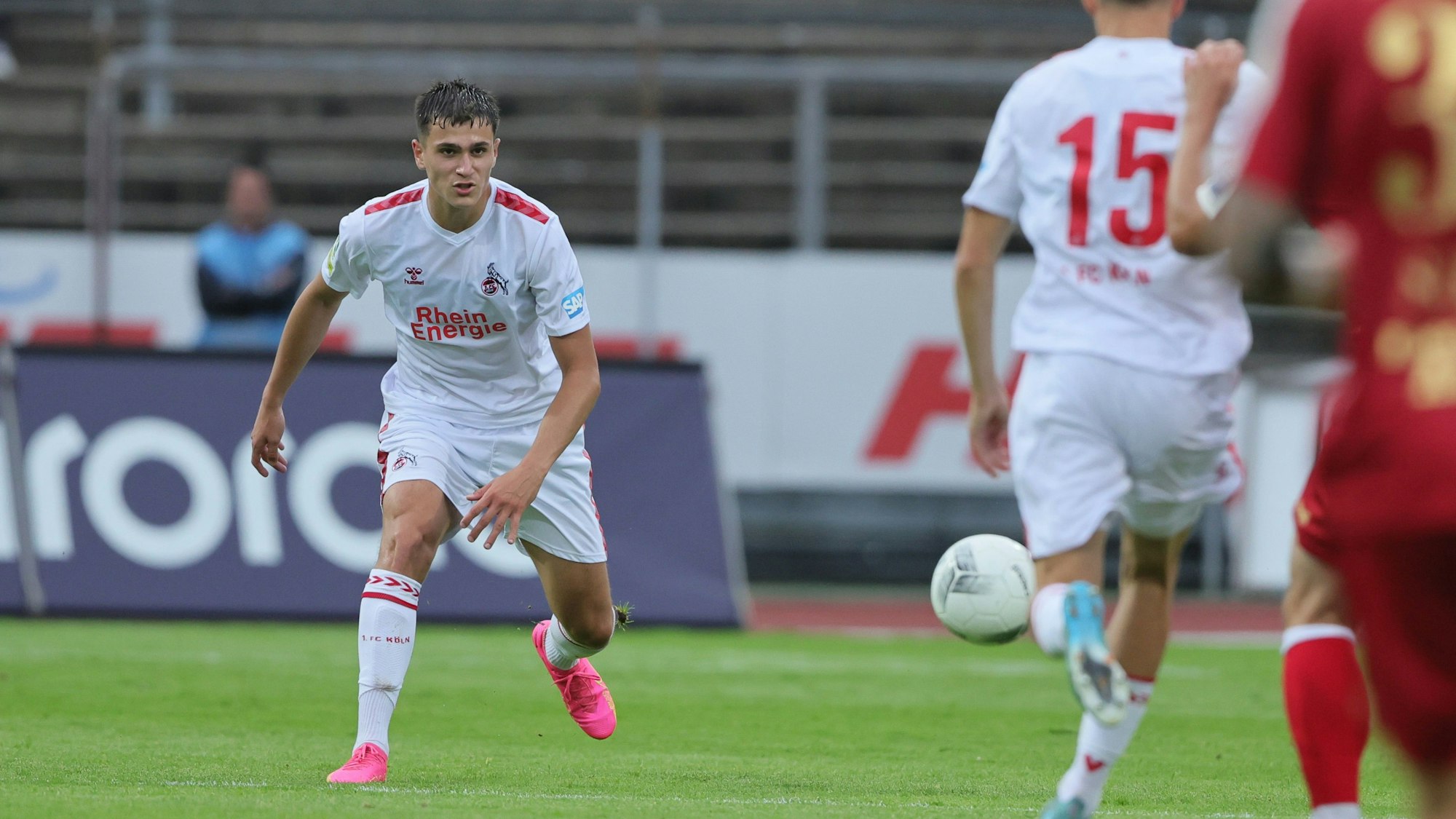 SC Fortuna Köln vs. 1. FC Köln U21, 4.Liga,     
links: Emin Kujovic (1. FC Köln), 01.08.2023, Bild: Herbert Bucco