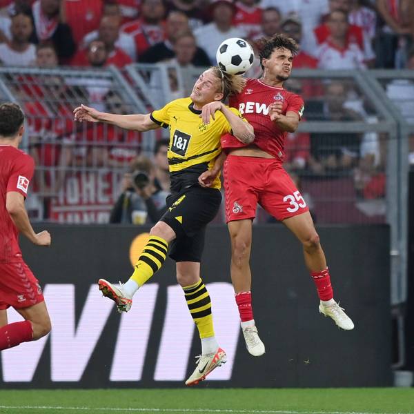 Julian Brandt Borussia Dortmund, Max Finkgräfe 1.FC Koeln 19.08.2023, Fussball GER, Saison 2023/2024, 1. Bundesliga, 1. Spieltag, Borussia Dortmund - 1. FC Köln 1:0 Dortmund Signal Iduna Park Nordrhein Westfalen Deutschland *** Julian Brandt Borussia Dortmund , Max Finkgräfe 1 FC Koeln 19 08 2023, Football GER, Season 2023 2024, 1 Bundesliga, 1 Matchday, Borussia Dortmund 1 FC Köln 1 0 Dortmund Signal Iduna Park Nordrhein Westfalen Germany Team2