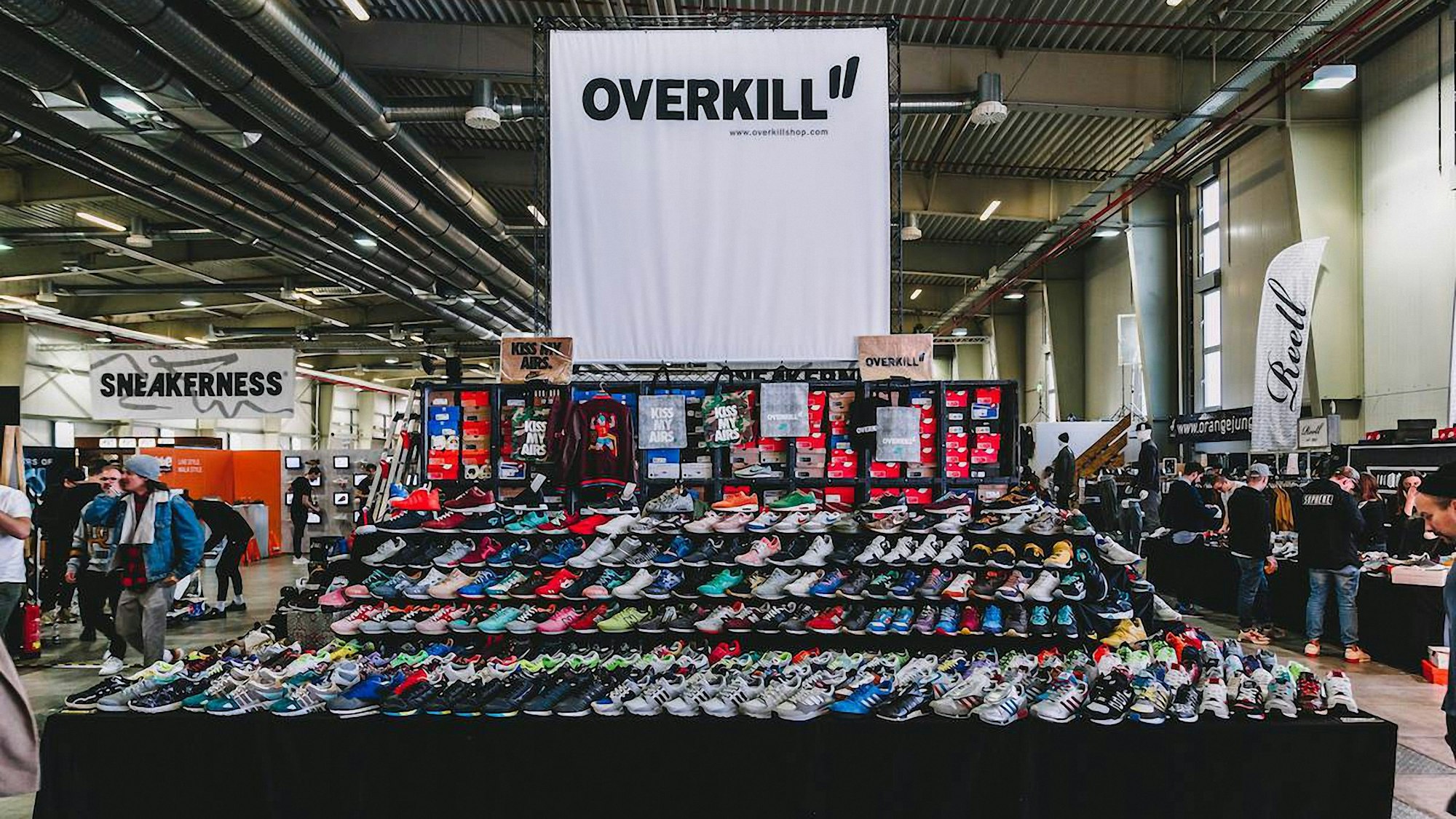 Auf der „Sneakerness“ 2019 sind viele Schuhe ausgestellt