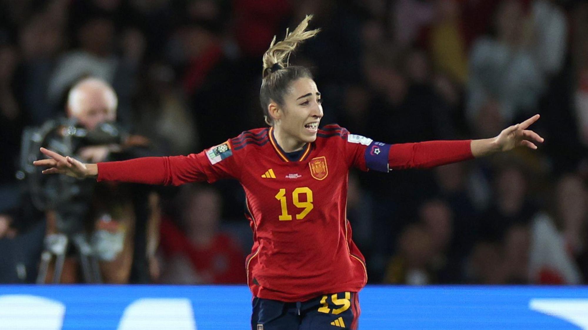 Olga Carmona von Spanien jubelt nach dem Führungstreffer ihrer Mannschaft zum 1:0. Da wusste sie noch nichts vom Tod ihres Vaters.
