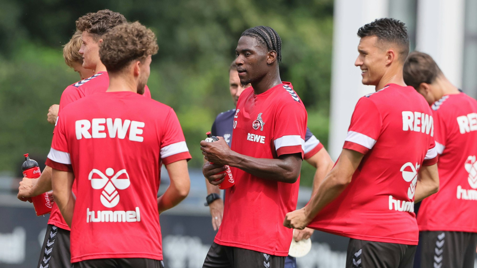 Faride Alidou bei seinem ersten Training am Geißbockheim.