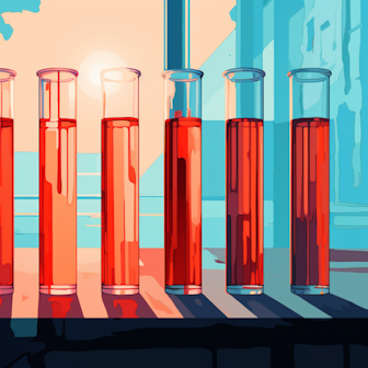 Illustration: Reagenzgläser mit Blutproben