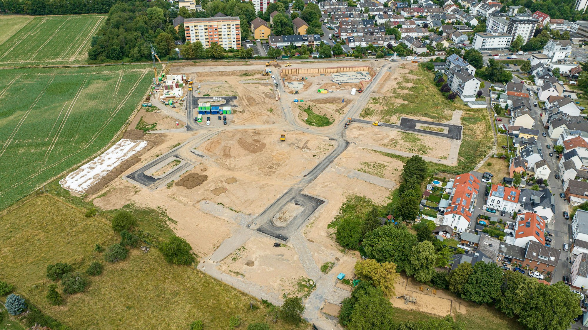 Luftbild Baugebiet Fuchskaule in Porz-Elsdorf.