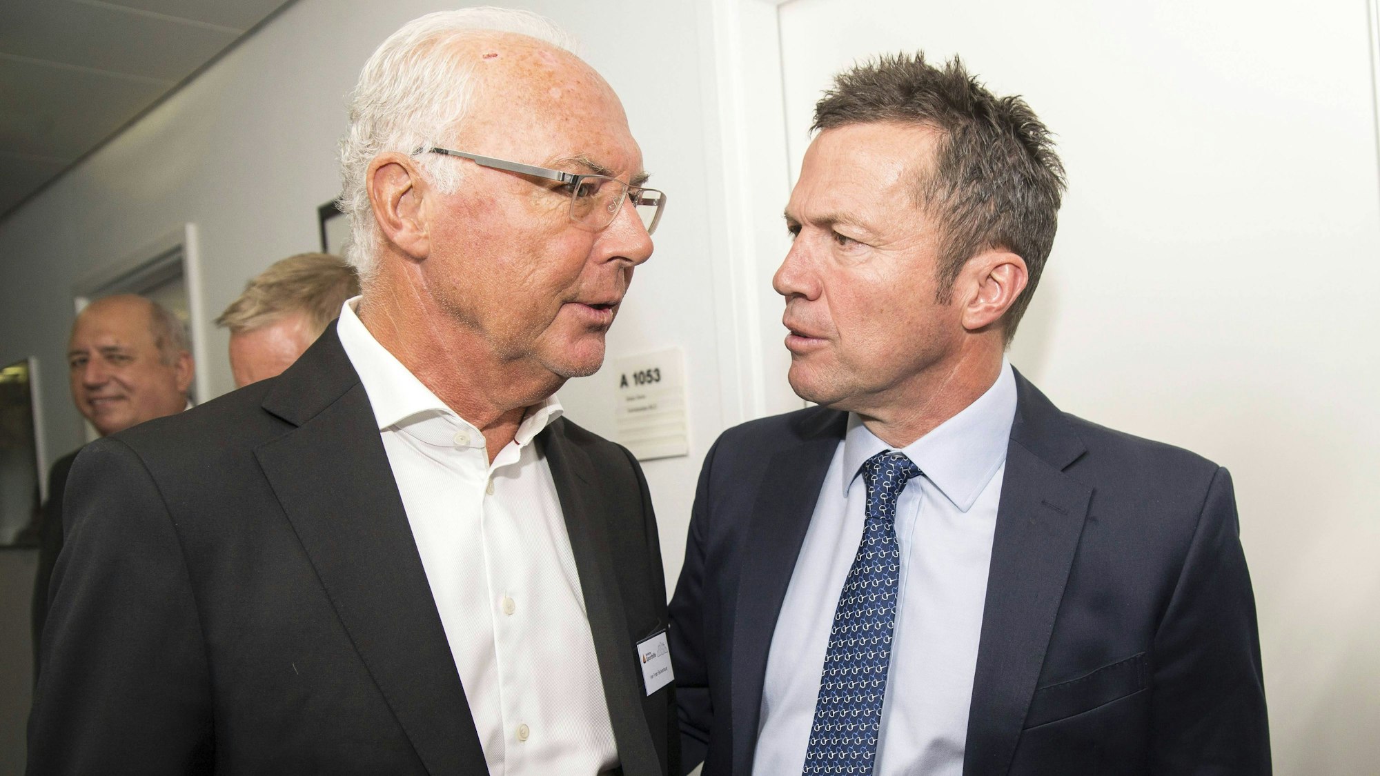 ranz Beckenbauer und Lothar Matthäus bei einem Termin der Sporthilfe 2017.