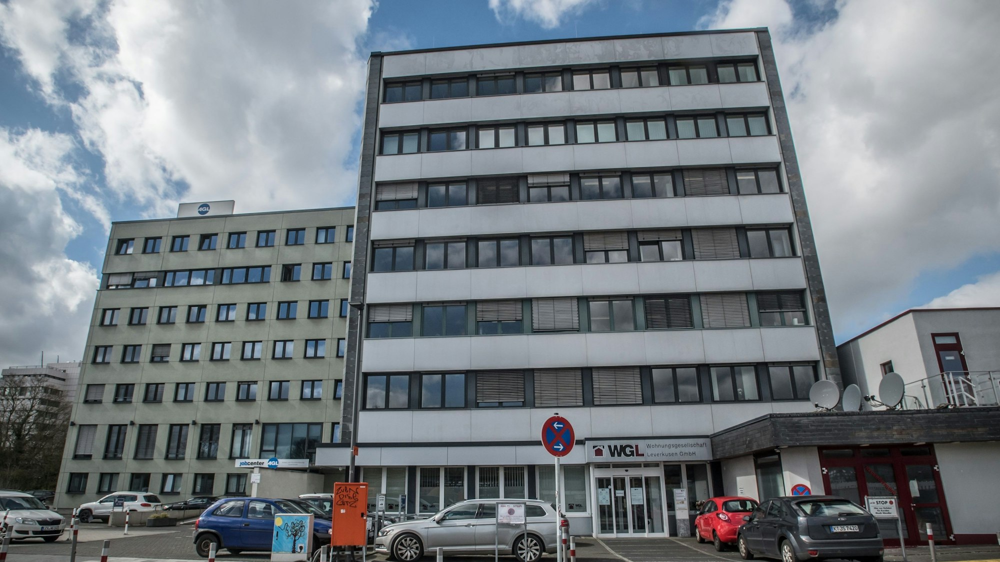 Das Verwaltungsgebäude der WGL in Wiesdorf.