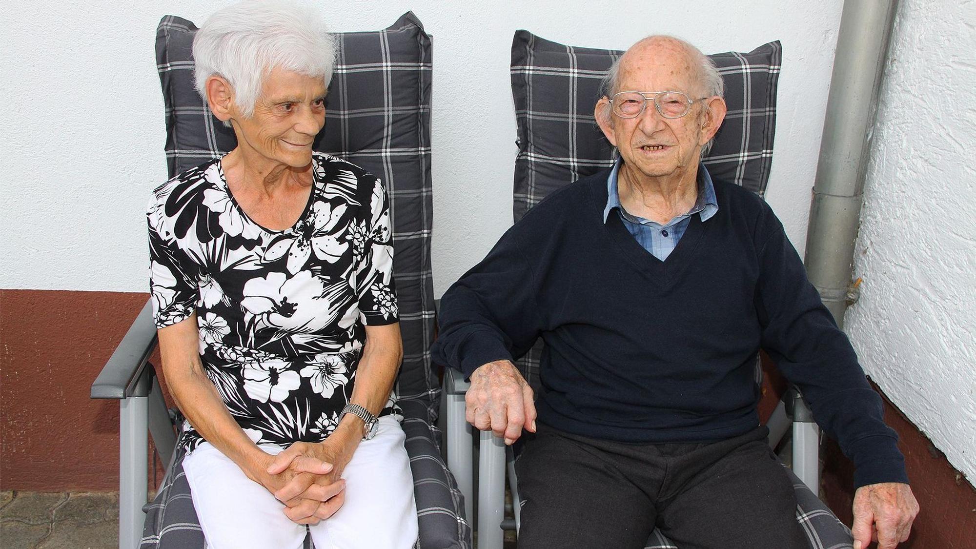 Das Bild zeigt das Diamanthochzeitspaar Käthe und Karl Pick.