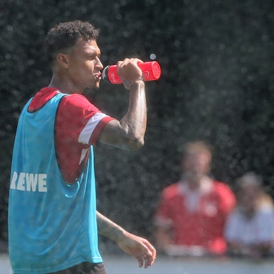 Das Training am Mittwoch überstand Davie Selke ohne sichtbare Probleme.