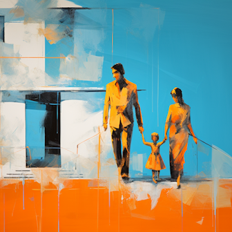Illustration: Paar mit Kind