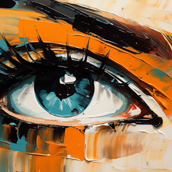 Illustration: Nahansicht Auge mit Braue