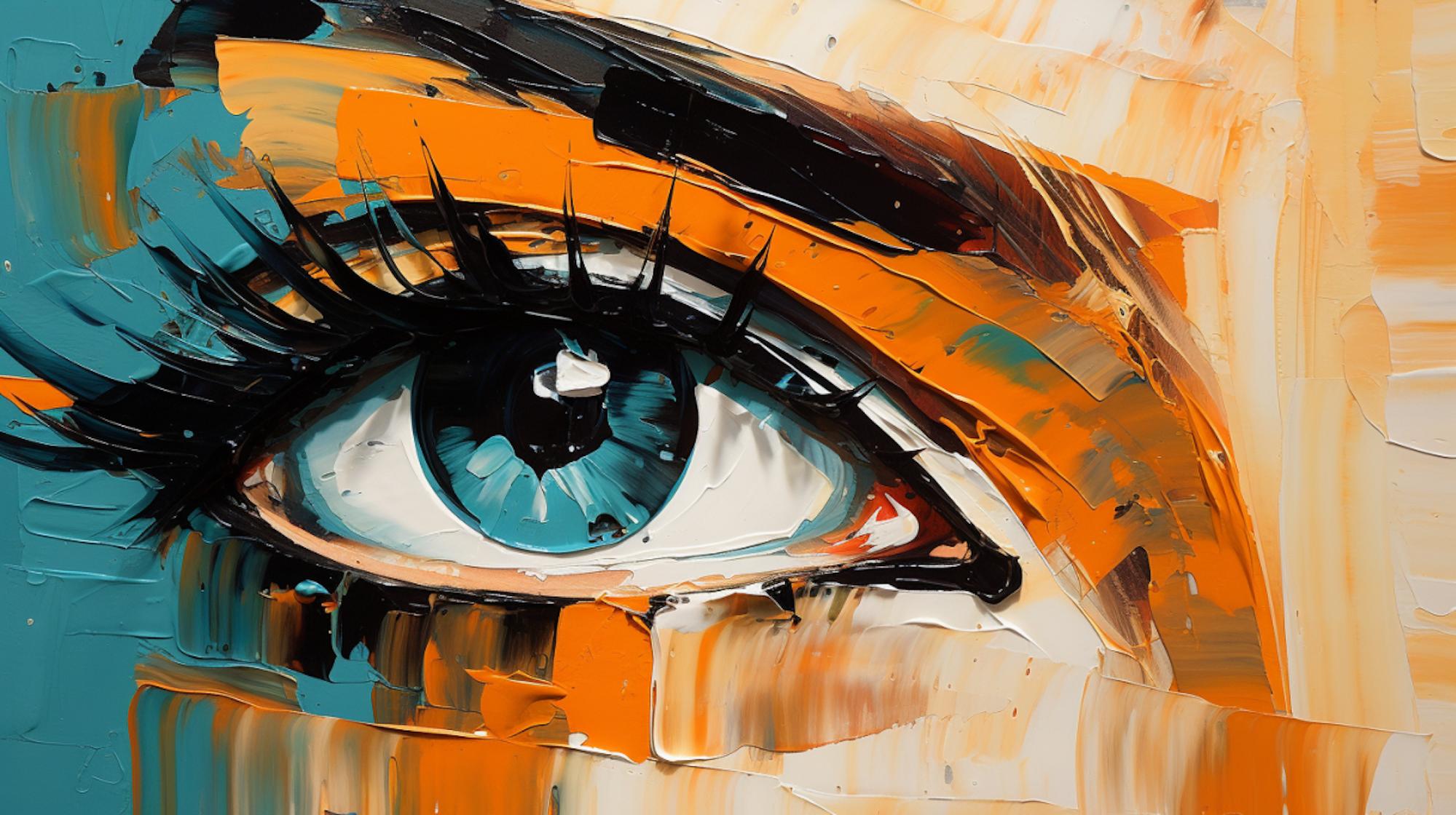 Illustration: Nahansicht Auge mit Braue