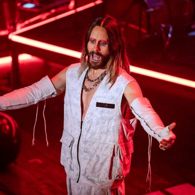Jared Leto von Thirty Seconds to Mars tritt im House of Blues in Chicago auf.