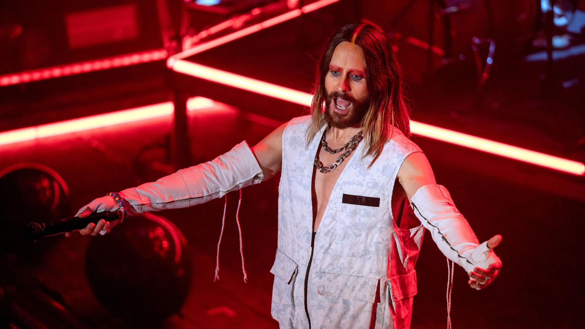 Jared Leto von Thirty Seconds to Mars tritt im House of Blues in Chicago auf.