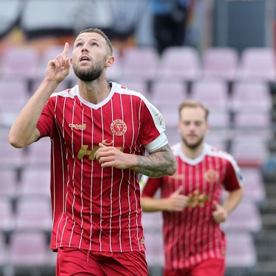 SC Fortuna Köln vs. 1. FC Köln U21, 4.Liga,
Dominik Lanius (Fortuna), 01.08.2023, Bild: Herbert Bucco