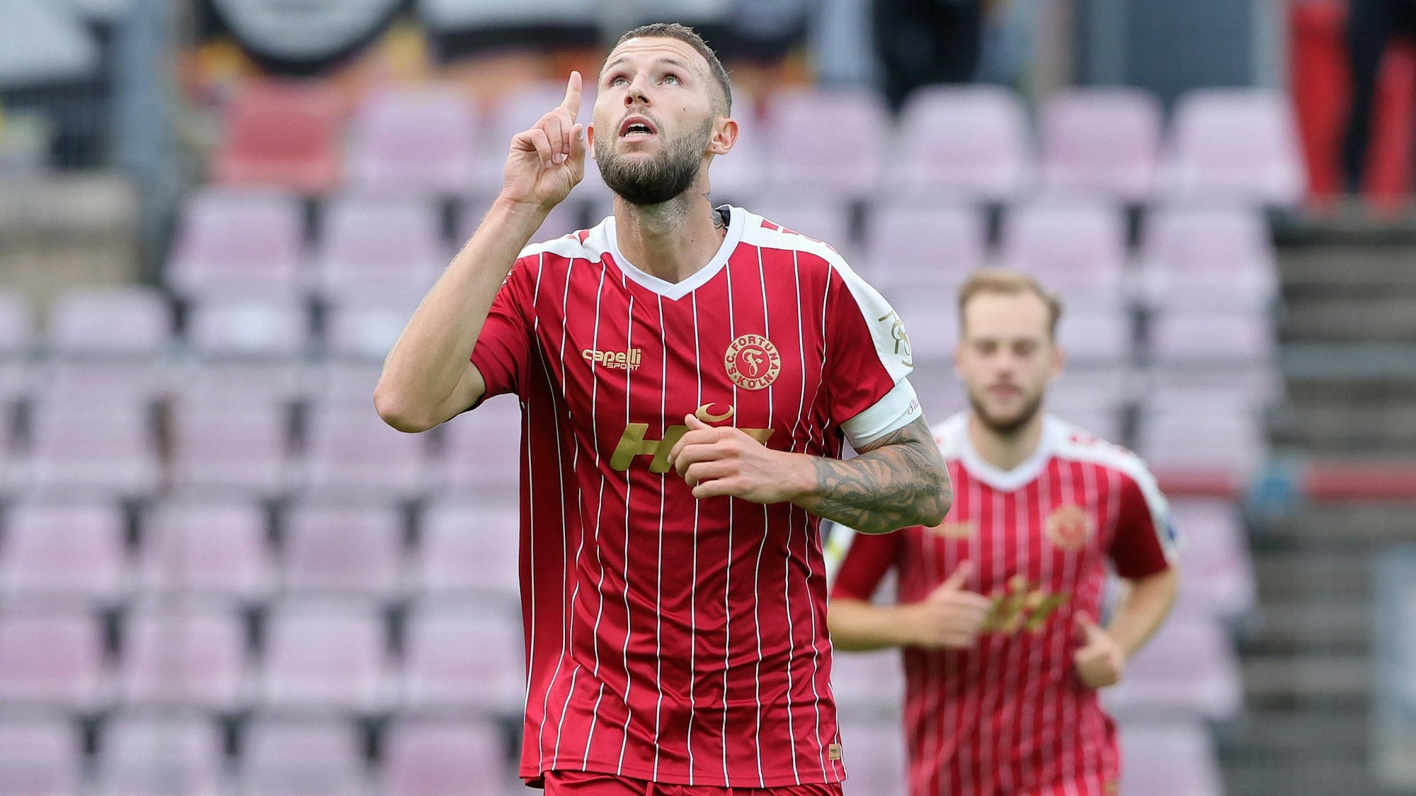 SC Fortuna Köln vs. 1. FC Köln U21, 4.Liga,
Dominik Lanius (Fortuna), 01.08.2023, Bild: Herbert Bucco