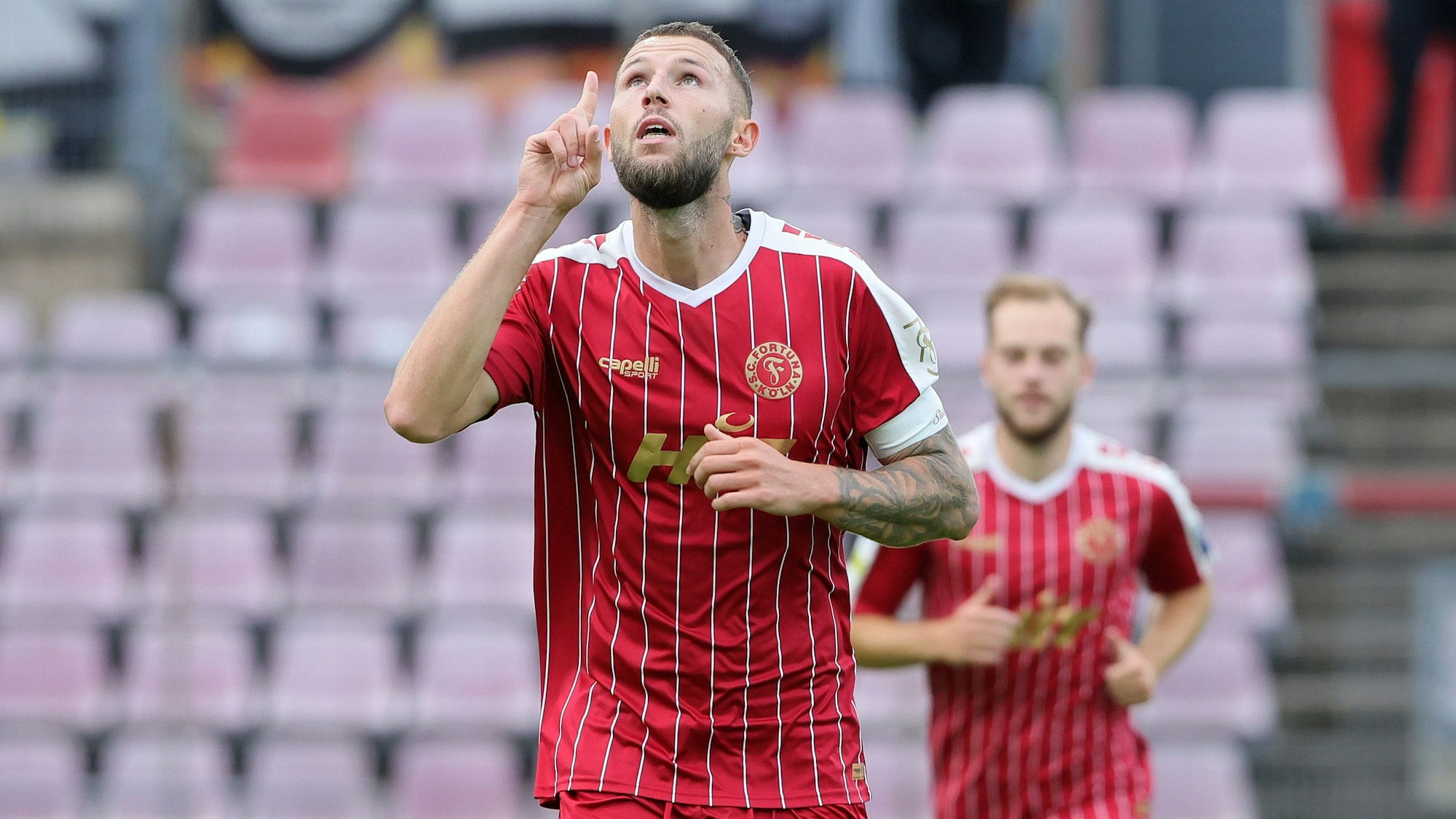 SC Fortuna Köln vs. 1. FC Köln U21, 4.Liga,
Dominik Lanius (Fortuna), 01.08.2023, Bild: Herbert Bucco