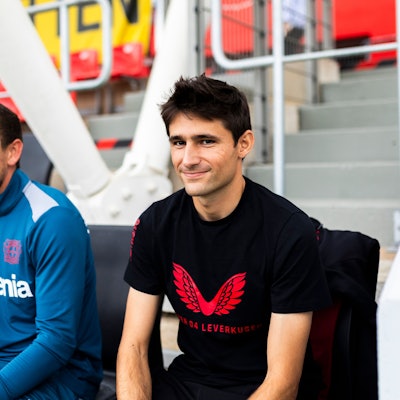 Bayer 04 Leverkusen, Nachwuchsbereich, U17: Trainer Sergi Runge (rechts) mit seinem neuen Co-Trainer Adrian Grümer