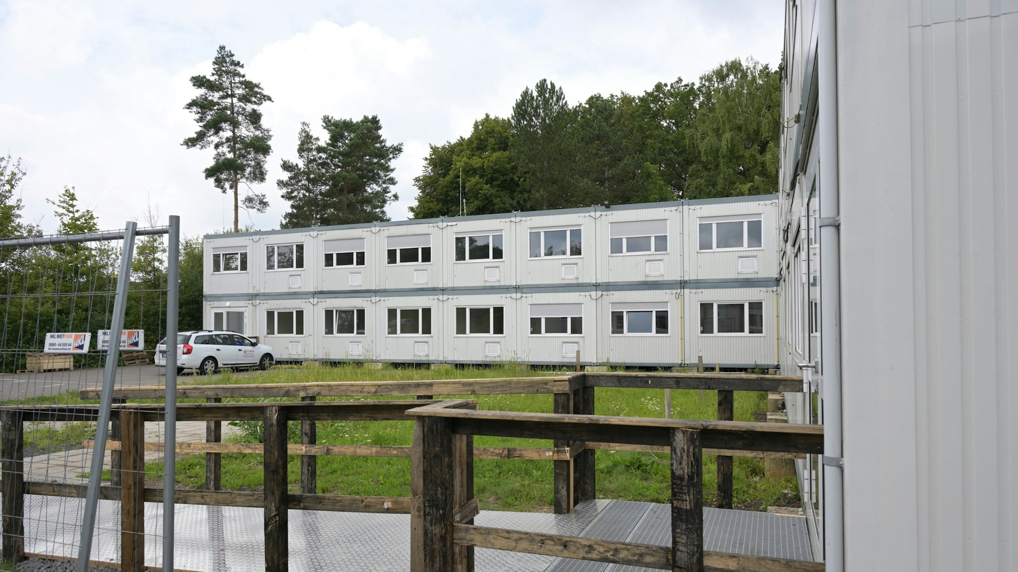 Das Foto zeigt die städtische Unterkunft für Ukrainer auf dem Carpark-Gelände