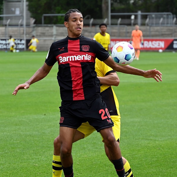 13.08.2023, Fussball-U19-Bayer 04-Dortmund
Francis Onyeka (Bayer)
Foto: Uli Herhaus