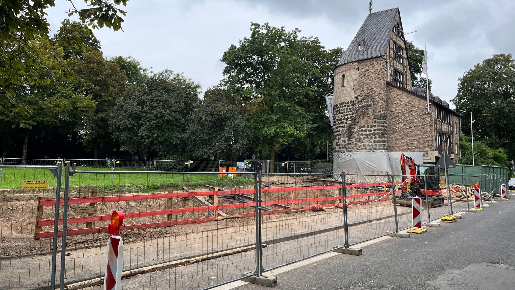 Die Baustelle am Sachsenturm.