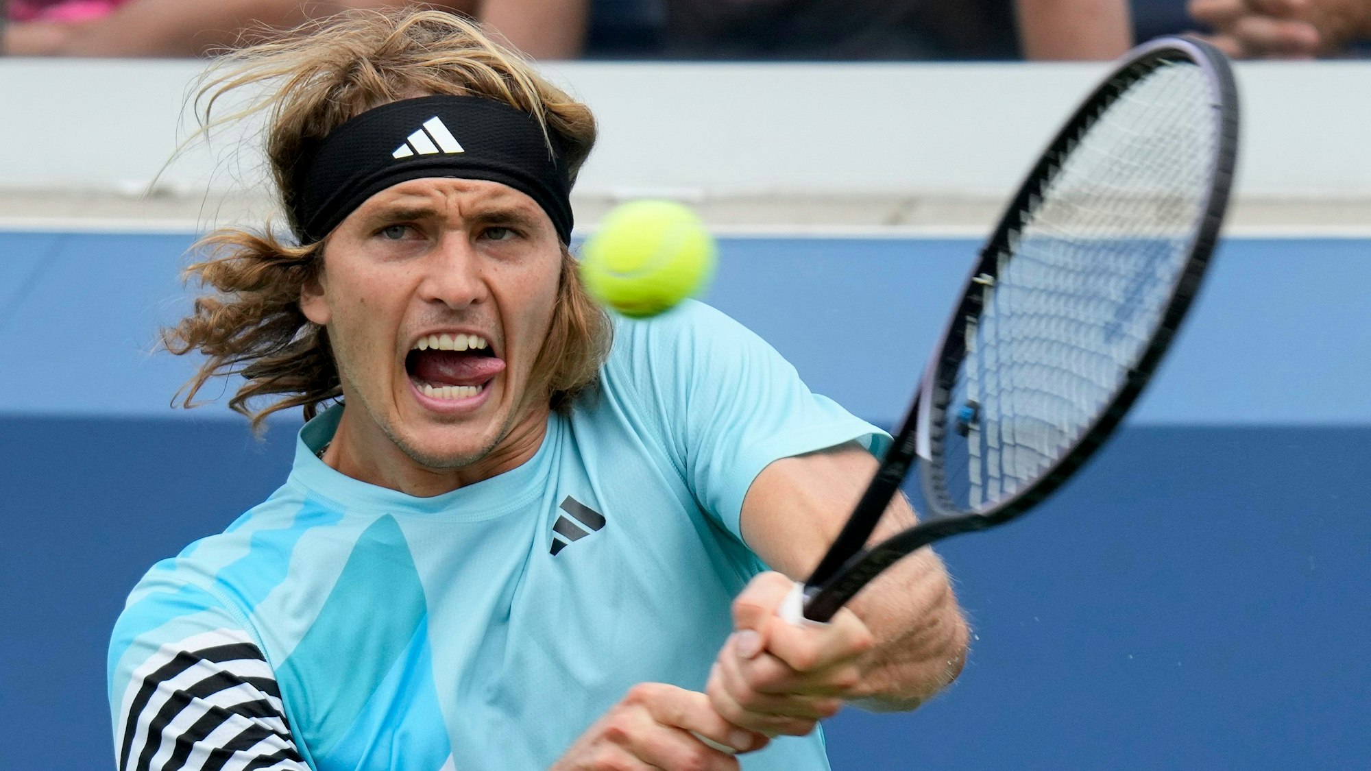 Alexander Zverev beim Spiel gegen Aleksandar Vukic in der ersten Runde der US Open.