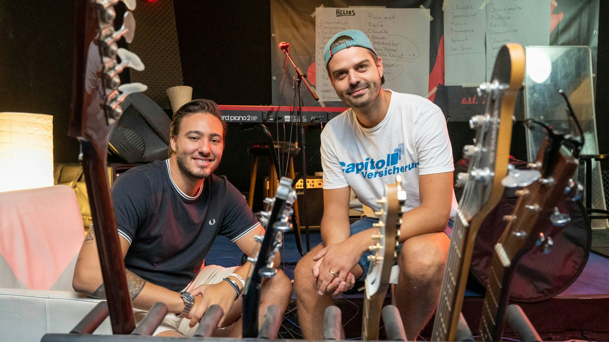 Kai Mathias und Pedro Schädel im Studio ihrer Band Lupo.